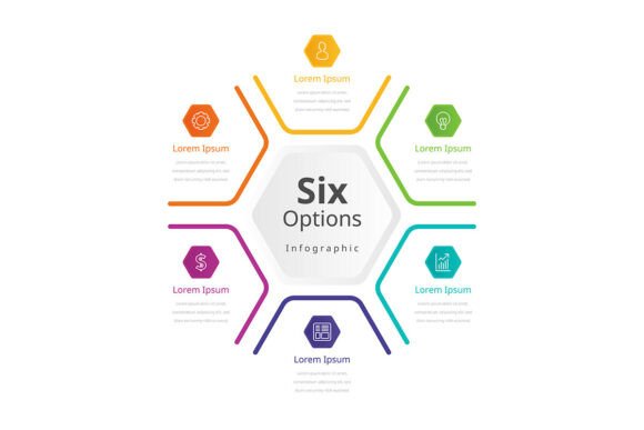Minimalist 6-Step Radial Infographic