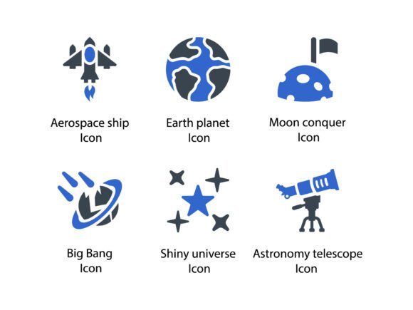 Space Icon Set 1: Clean, Versatile Glyph Icons for Real Design Work