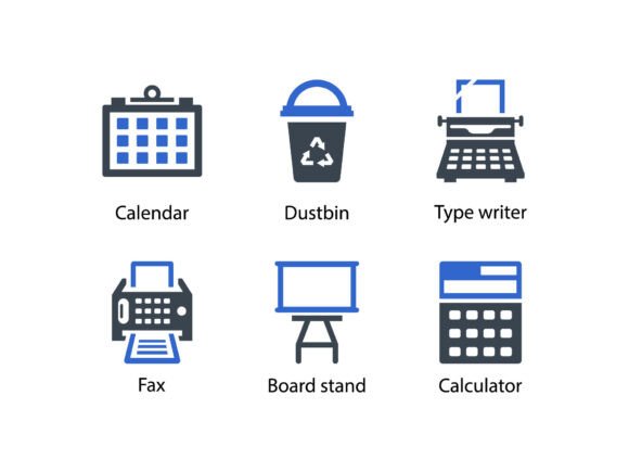 Stationery Icon Set 5: Thoughtful Glyph Icons for Real Design Work