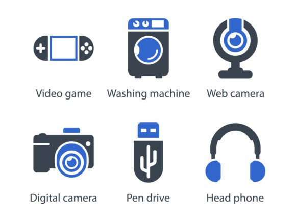 Technology Device Icon Set 3: Precision Glyph Icons for Real-World Design Work