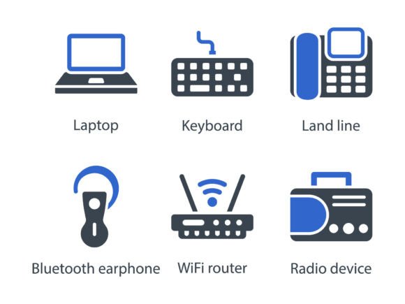 Technology Device Icon Set 5: Precision Glyph Icons for Real Work