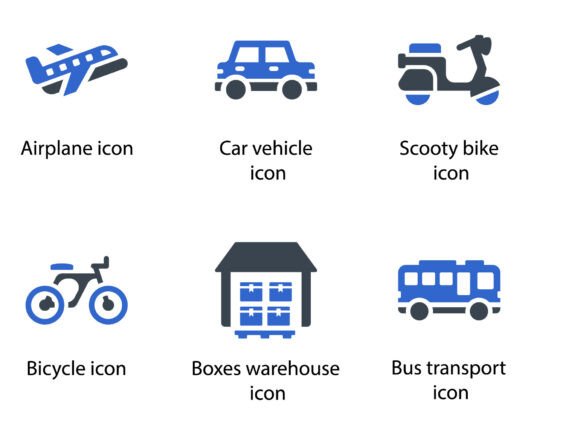 Transport and Logistics Icon Set 1: A Practical Evaluation for Designers and Developers