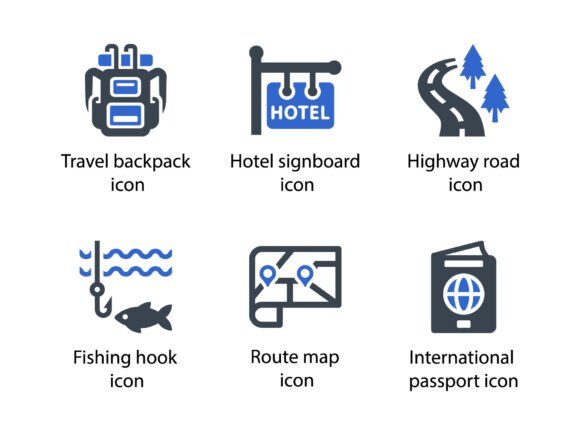 Travel Vacation Icon Set 3: Precision Icons for Real-World Design Needs