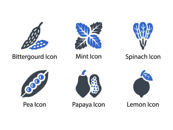 Vegetable Fruit Icon Set 5: Precision, Versatility, and Design Clarity in Every Glyph