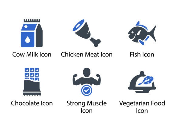 Vegetable Fruit Icon Set 8: Clean Glyph Icons for Real Projects