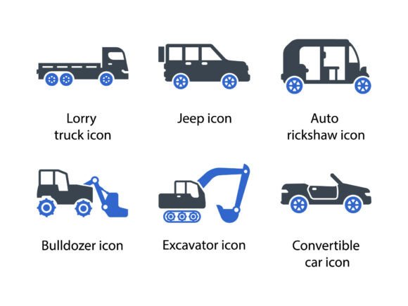 Vehicle Icon Set 3: A Balanced Choice for Designers Who Value Precision and Versatility