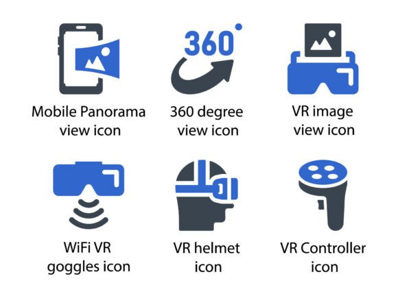 Virtual Reality Icon Set 4: Precision Glyph Icons for Real-World Design