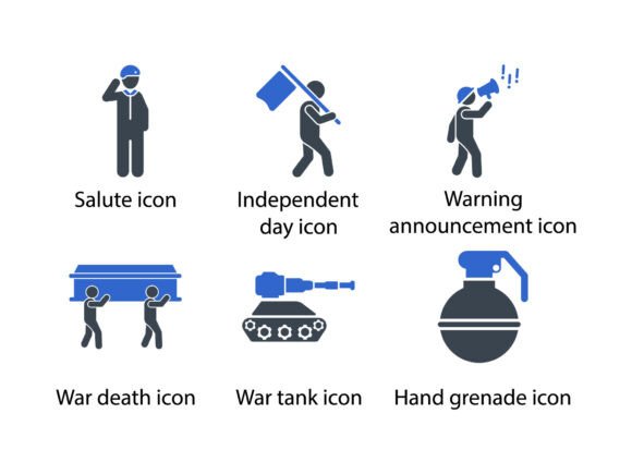 War Icon Set 1: Precision Glyph Icons for Clarity, Consistency, and Contextual Impact