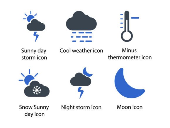 Weather Icon Set 5: Precision & Versatility